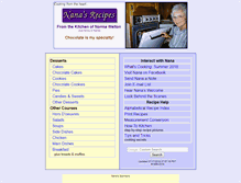 Tablet Screenshot of nanasrecipes.com